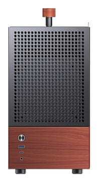 slomart Jonsbo T6 Mini-Tower PC ohišje, Mini-ITX, kaljeno steklo, les, črno