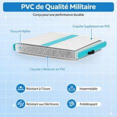 Costway Napihljiva PVC zračna telovadna blazina zelena