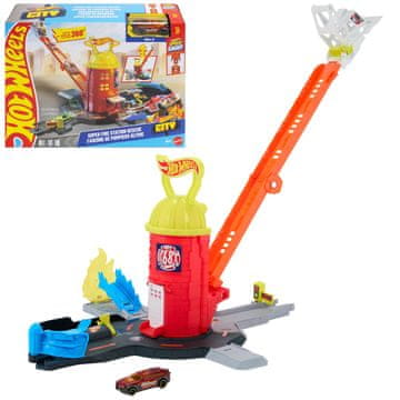 HOT Hot Wheels City Super Fire Station Rescue set