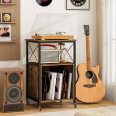 Costway Stojalo za gramofon z integrirano polnilno postajo