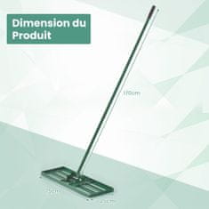 Costway Grablje za izravnavo trate 30x10 palcev z ergonomskim ročajem