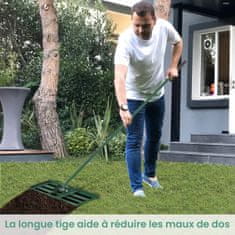 Costway Grablje za izravnavo trate 30x10 palcev z ergonomskim ročajem