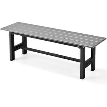 Costway Zunanja stol 47" siva – Material: HDPE, kovina