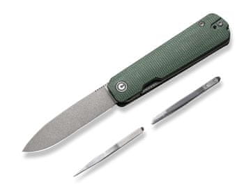 Civivi CIVIVI Sendy Micarta Green nož, 87 mm rezilo, D2 jeklo