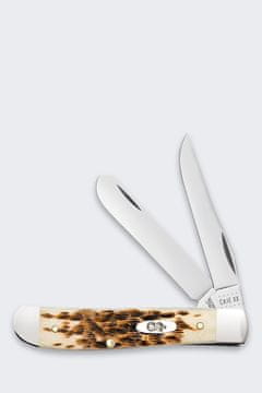 Case Case Mini Trapper SS nož, Amber Bone ročaj, jeklo