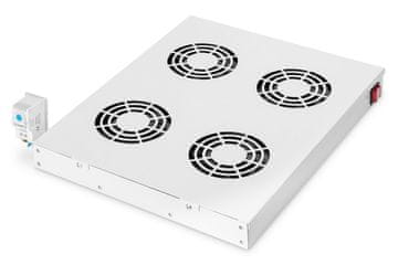 Digitus Digitus DN-4004 ventilatorska enota za 19" omaro, 4 ventilatorji, siva