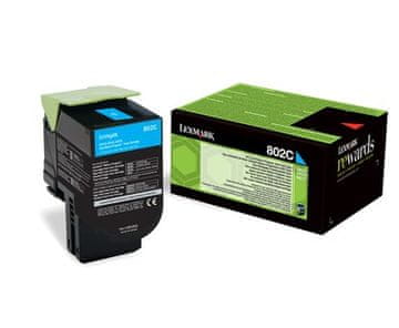 Lexmark Lexmark 802C toner original, cian, 1000 strani