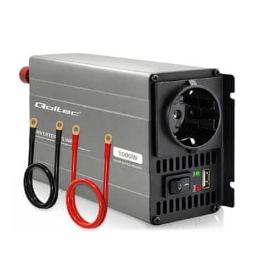 Qoltec Qoltec MS Wave 12V na 230V pretvarač, 500/1000W, USB