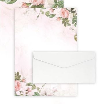 Letter set - 10 kuvert DL gladka, bela, 20 listov