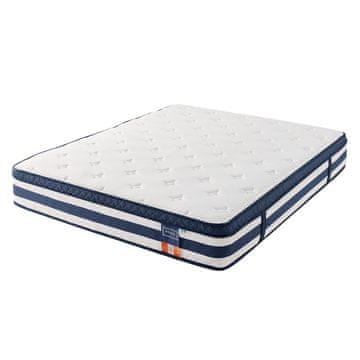 Songmics Vzmetnica z žepkastimi vzmetmi v 7 conah z gel spominsko peno H3 srednje trda 160x200x25 cm modra