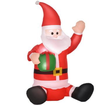 Homestar Napihljiv Božiček okras 1,2 m, rdeče-bele barve, z LED lučmi in ventilatorjem