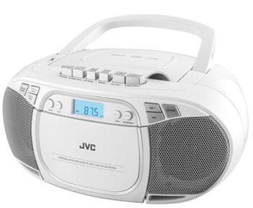 slomart JVC RC-E451W prenosni CD predvajalnik, kasetofon, MP3, bel