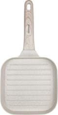 slomart Klausberg grill ponev, bež, 36x18,5 cm, neprijemljiva, leseni ročaj