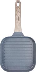 slomart Klausberg grill ponev, siva, 36x18,5 cm, neprijemljiva, leseni ročaj