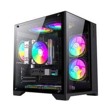 Infinity GameMax Infinity Mini BK kućište, Micro Tower, Crno, ITX, ATX, Kaljeno staklo, RGB