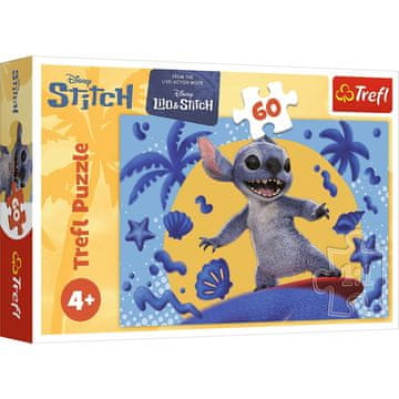 Northix Stitch Puzzle, 60 kosov, zabaven Disneyjev dizajn za otroke