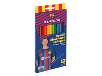 Astra Ergonomični trikotni barvni svinčniki, 12 kosov, FC Barcelona, 312023050
