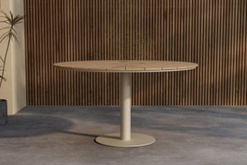 Venture Design Okrogla jedilna miza 120x75 cm, bež