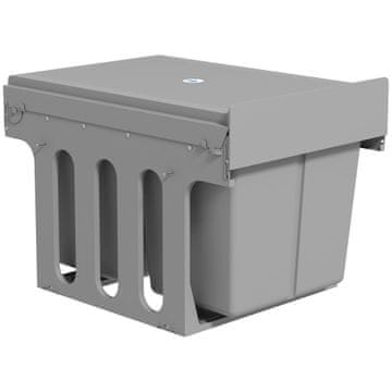 Homestar Raztegljiv zabojnik za odpadke 31L 15L + 8L x 2 z odstranljivimi vedri