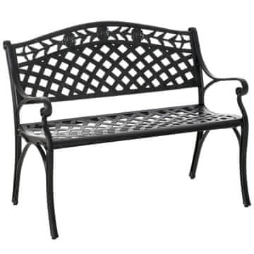 Homestar Dvosedna klop 102,5x61x84 cm črna
