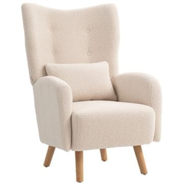 Homestar Naslanjač z mehkim oblazinjenjem in penasto blazino, bež
