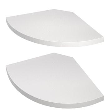 Songmics Set 2 kotnih polic 20x20x1 cm