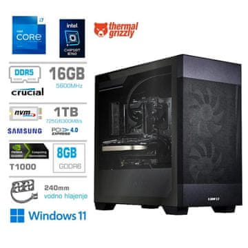MEGA MT S7X WORKSTATION računalnik, Intel Core i7-13700F, 16GB, SSD1TB, T1000, W11P