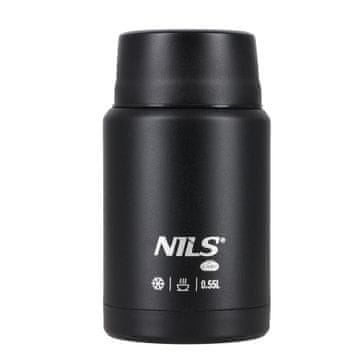 Northix Termoska za kosilo 550 ml, črna, nerjaveče jeklo