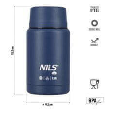 Northix Termoska za kosilo 550 ml iz nerjavečega jekla, modra