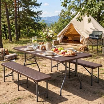 Costway Plastična zložljiva kamping miza 6 ft