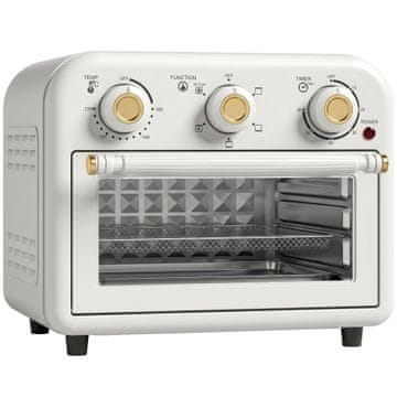 Homestar Mini pečica z zračno cvrtnico 12 litrov 1200 W s 5 programi, pekačem in košaro za cvrtje