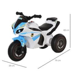 Homestar Otroški motor na poganjanje z glasbo in lučmi, dirkaški dizajn, modra, za otroke do 20 kg, 18-36 mesecev