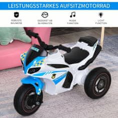Homestar Otroški motor na poganjanje z glasbo in lučmi, dirkaški dizajn, modra, za otroke do 20 kg, 18-36 mesecev