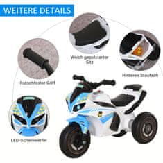 Homestar Otroški motor na poganjanje z glasbo in lučmi, dirkaški dizajn, modra, za otroke do 20 kg, 18-36 mesecev