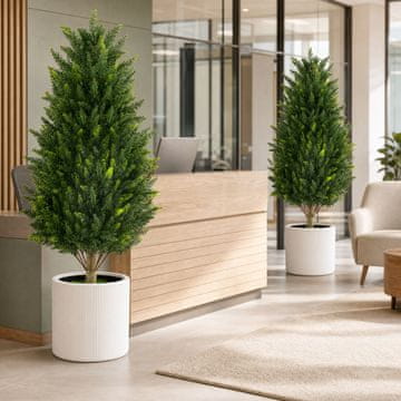 Costway Umetno cipresovo drevo 92 cm 2 kosa
