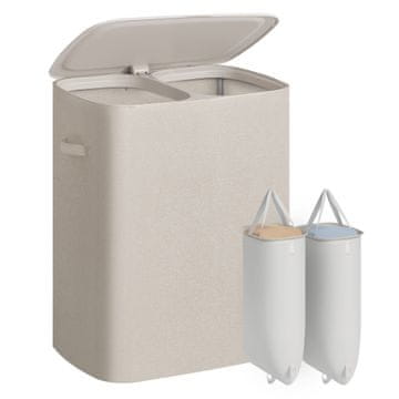 Songmics Košara za perilo Brosi Collection LCB822L101 160L 56x40.5x70 cm Bež
