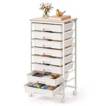 Songmics Voziček z 8 predali, 39.5x28.5x76.5 cm