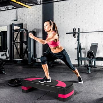 Northix Nastavljiv aerobni steper, 3 višine, nosilnost 250 kg
