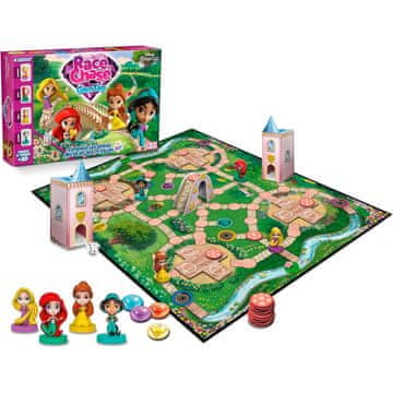 Northix Družabna igra Disney Princess Race Chase za otroke, 2-4 igralce