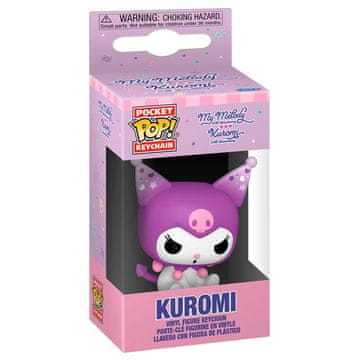 Northix Obesek za ključe Kuromi za 20. obletnico Hello Kitty, žepna velikost