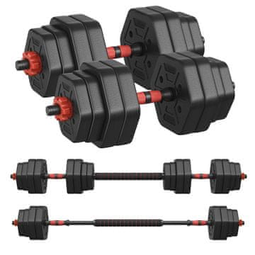 Songmics Set uteži šestkotnik 135x21.8x21.5 cm črna