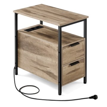 Songmics Stranska mizica 60x35x61 cm rjava