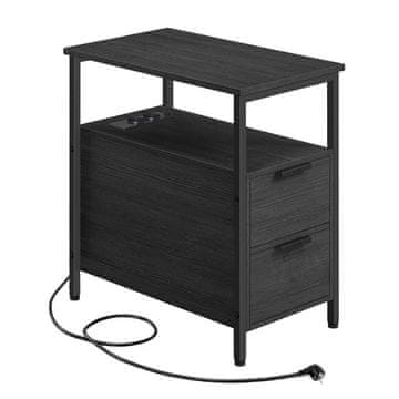 Songmics Stranska miza 60x35x61 cm siva
