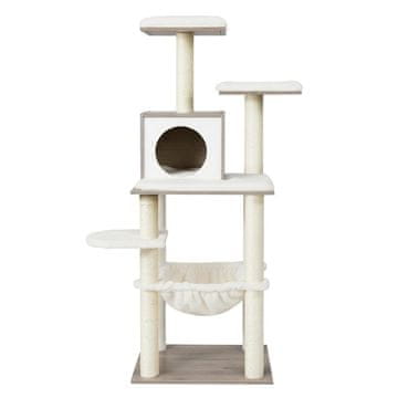 Songmics Mačje drevo 55x45x138 cm, sivo-bež
