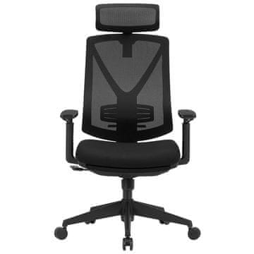 Songmics Ergonomski pisarniški stol 68.5x70x116-133 cm črne barve