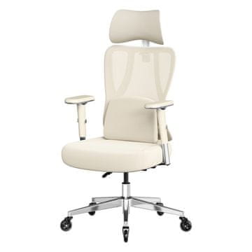 Songmics Ergonomski pisarniški stol 70x70x112-136 cm rjav