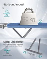 Songmics Deska za likanje 122x38 cm modro-siva