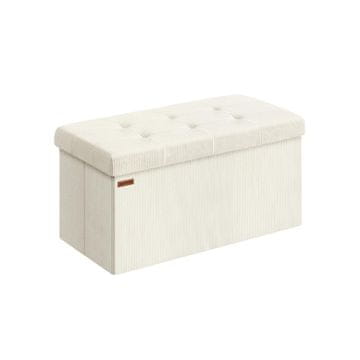 Songmics Shranjevalna klop 38x76x38 cm Bela
