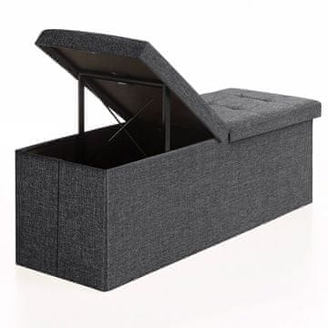 Songmics Shranjevalna klop 38x110x38 cm siva