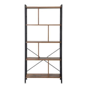 Songmics Knjižna polica 4 nivoji 30x74x154.5 cm rjava
